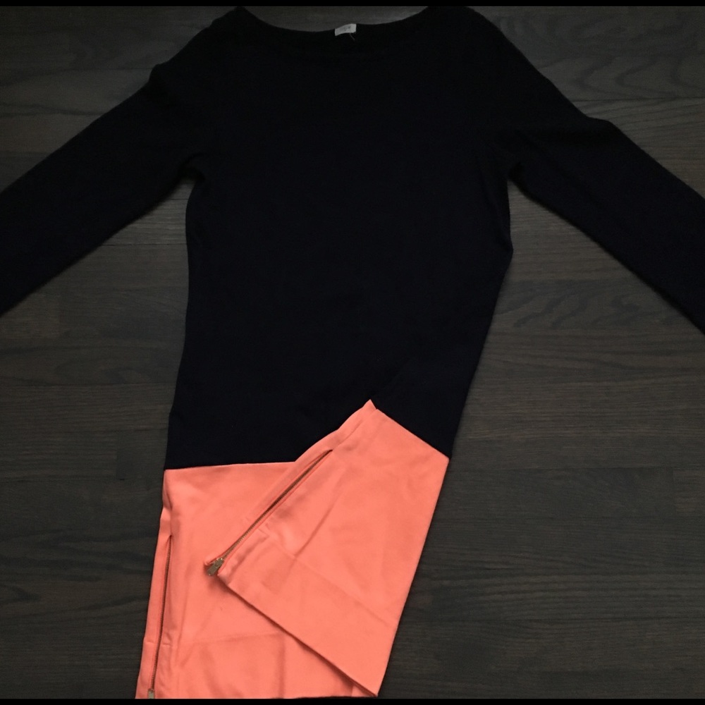Navy color block J Crew dress